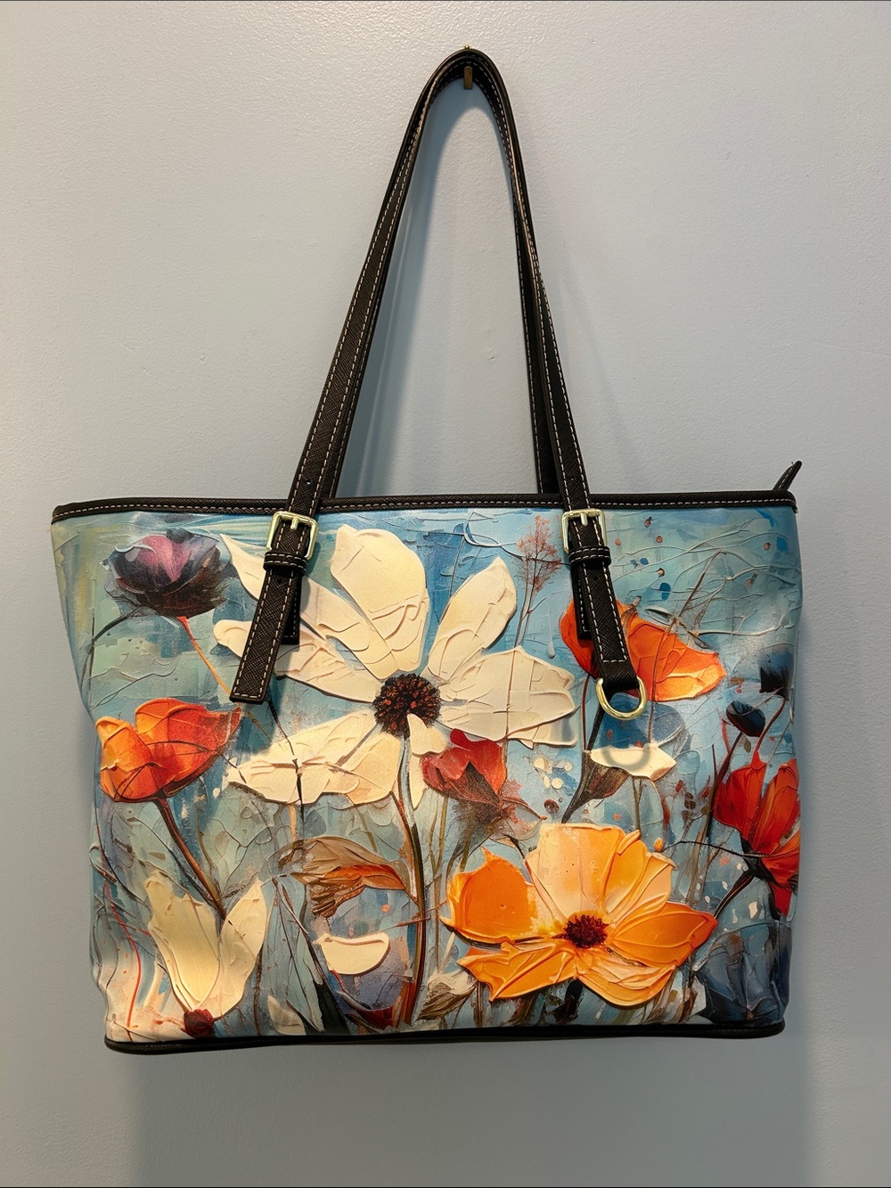 Floral Canvas Tote Bag AND matching cosmetics bag!